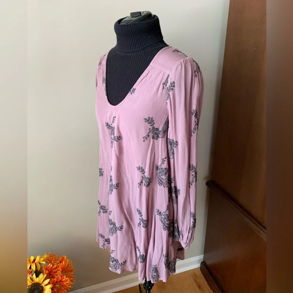 NWT Free People Dress Boho Chic Swing Mini - Picture 12 of 14